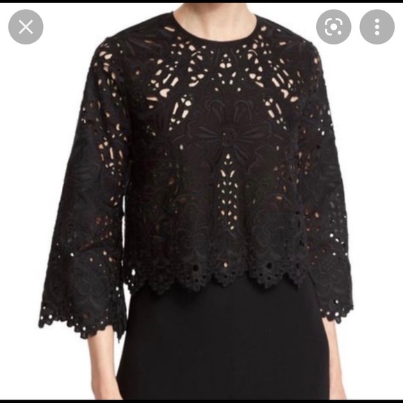Theory women’s lace cutout blouse size Small - Picture 10 of 11